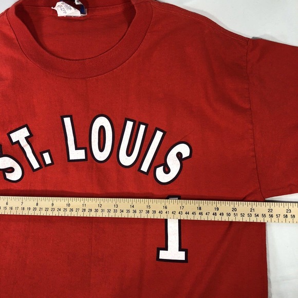 VTG OZZIE SMITH ST LOUIS CARDINALS LARGE SHIRT #1 DOUBLE SIDED 90s EARLY 2000s - Picture 10 of 11